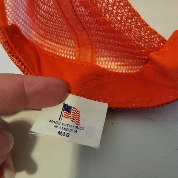 Tiger Cubs BSA Snap Back Trucker Hat M/L Vintage Orange Mesh Boy Scouts M/L Rare - Picture 3 of 3